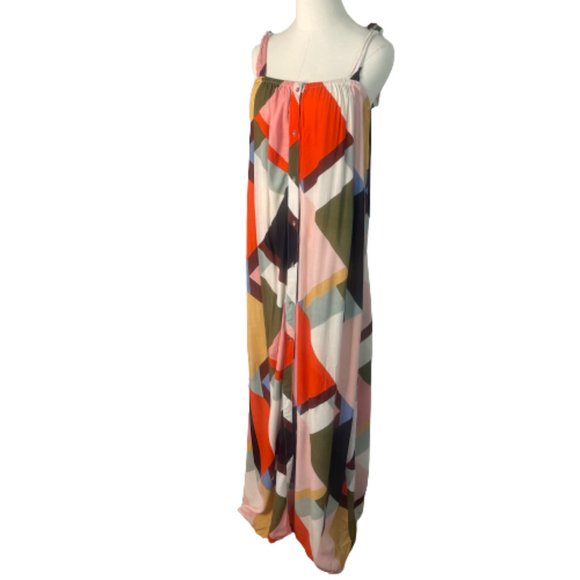 Billabong Dresses & Skirts - Billabong Boho Maxi Gauzy Dress Orange Colorful L Large